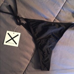 Boutinela Black Thong Bikini Bottom